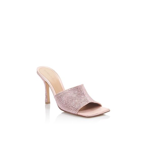 BOTTEGA VENETA Womens Pink Square Toe Stiletto Slip On Heeled